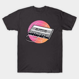 Vintage Sunset Audio Cassette Tape Mixtape T-Shirt